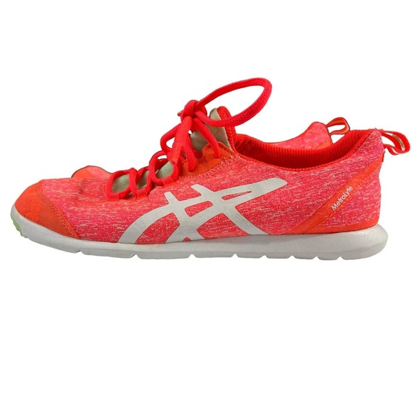 ASICS MetroLyte Women Coral Neon‎ Orange Running Sneakers Sz 6.5 - Picture 1 of 7